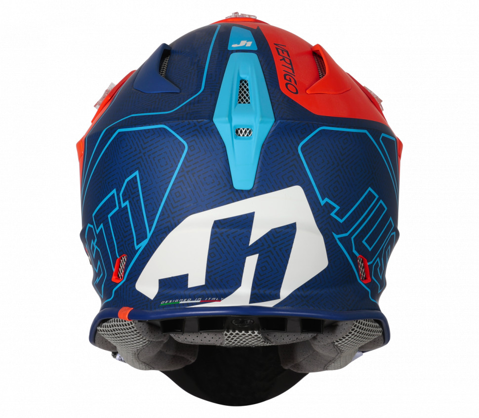 Мотошолом Just1 J18 Vertigo Blue/White/Fluo Orange