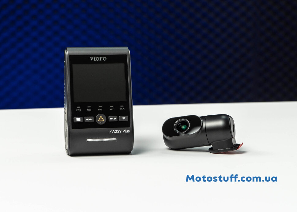 Відеореєстратор Viofo A229 Plus 2K + 2К з GPS і камерою заднього виду