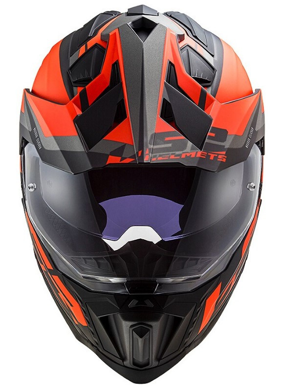 Мотошлем LS2 MХ701 Explorer Alter Matt Black/Fluo Orange