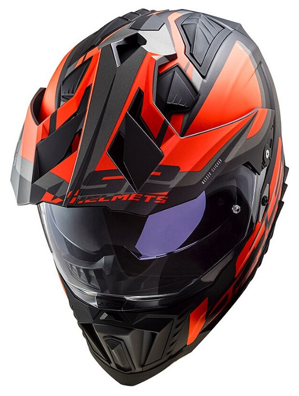 Мотошлем LS2 MХ701 Explorer Alter Matt Black/Fluo Orange