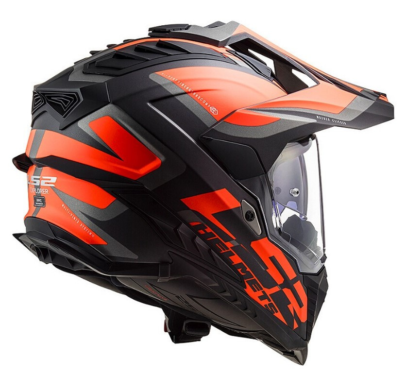 Мотошлем LS2 MХ701 Explorer Alter Matt Black/Fluo Orange