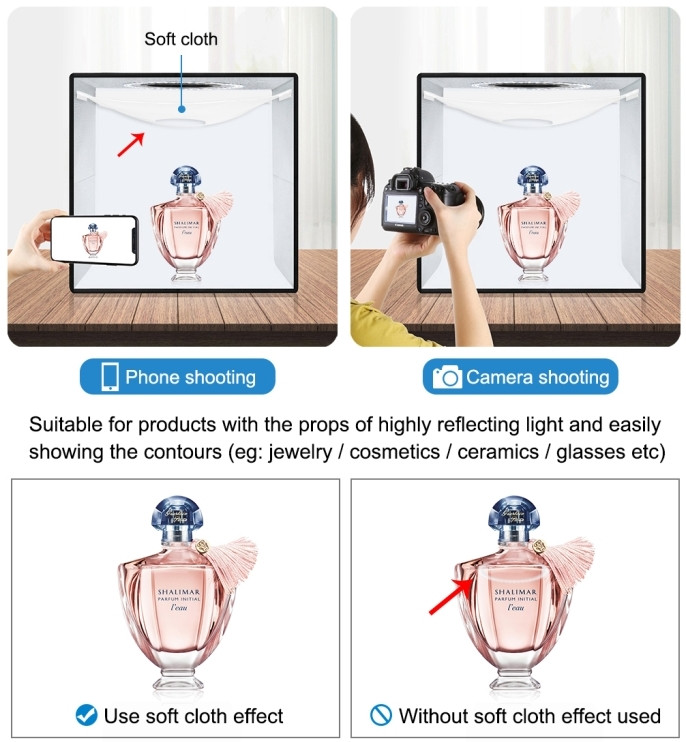 Фотобокс с подсветкой Puluz PU5025B 25x25x25 см.