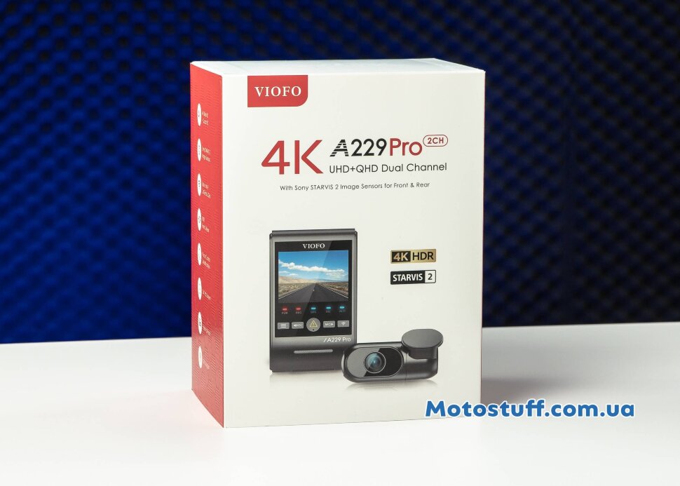 Відеореєстратор Viofo A229 Pro 4K + 2К з GPS і камерою заднього виду
