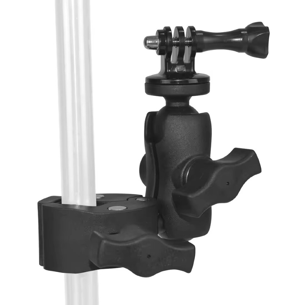 Шарнірне кріплення-щипці на трубу MSCAM Motorcycle Clip Bracket S для екшн-камер GOPRO, SJCAM, DJI, INSTA360