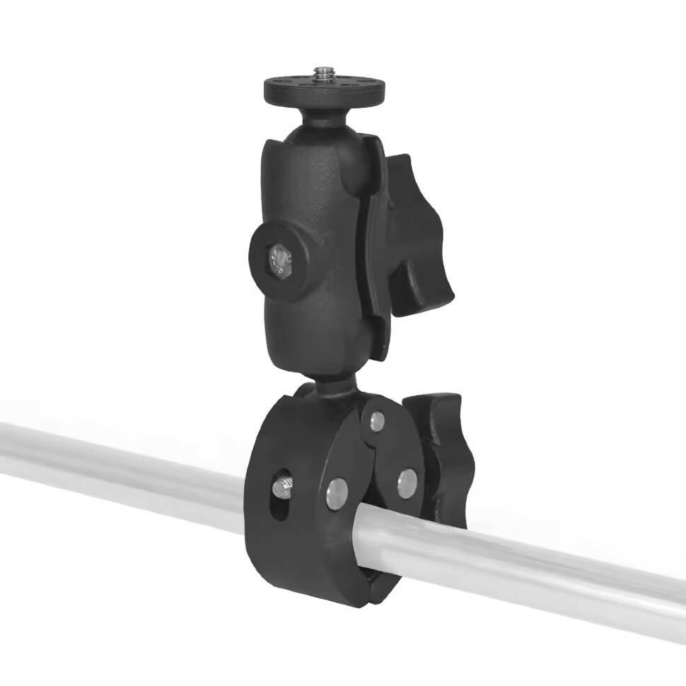 Шарнірне кріплення-щипці на трубу MSCAM Motorcycle Clip Bracket S для екшн-камер GOPRO, SJCAM, DJI, INSTA360