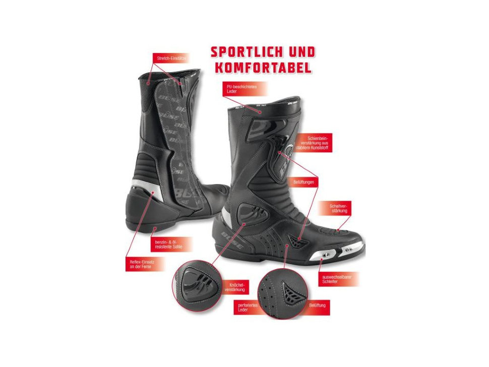 Мотоботы Buse Sport Red/Black