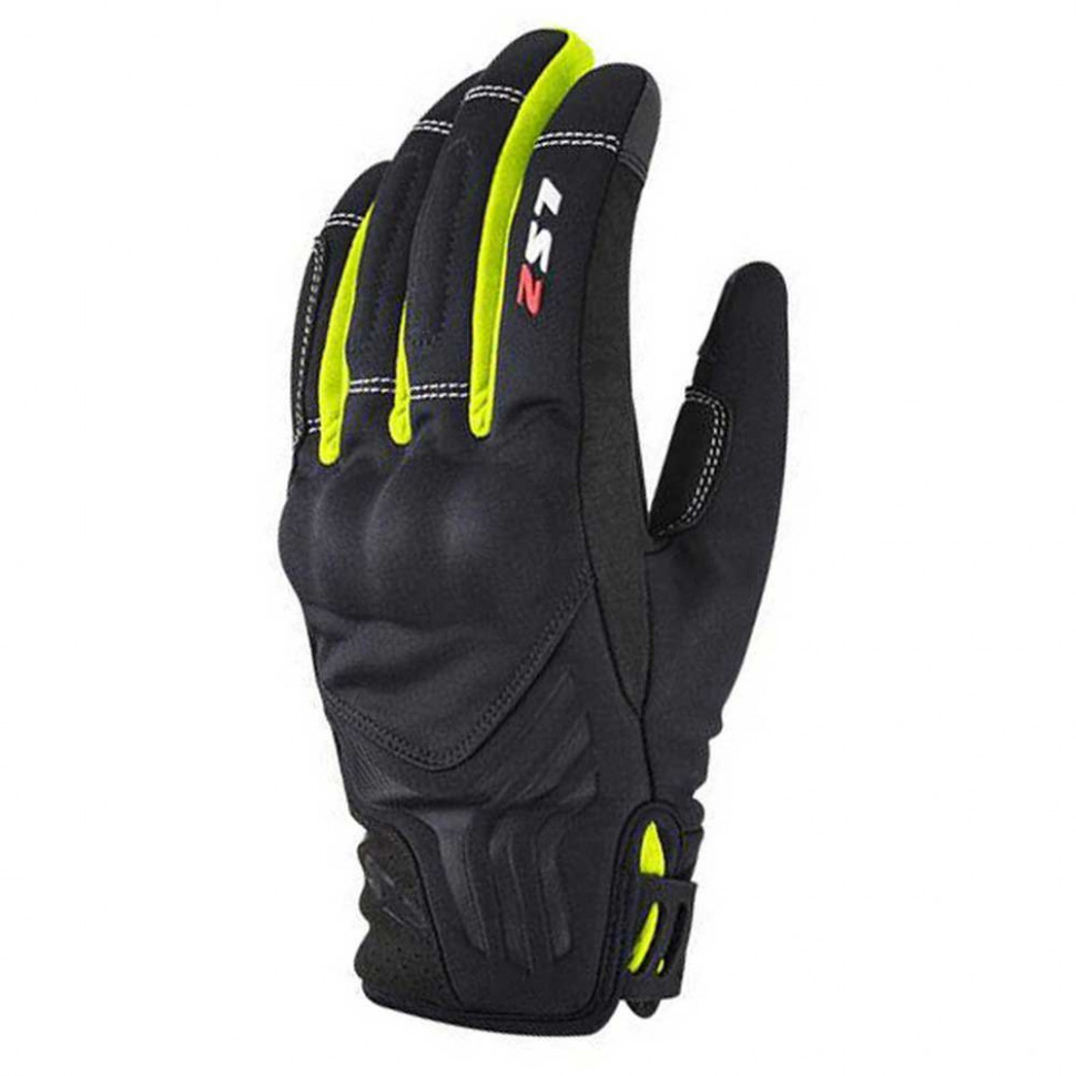 Мотоперчатки мужские LS2 Jet 2 Man Gloves Black/H-V Yellow