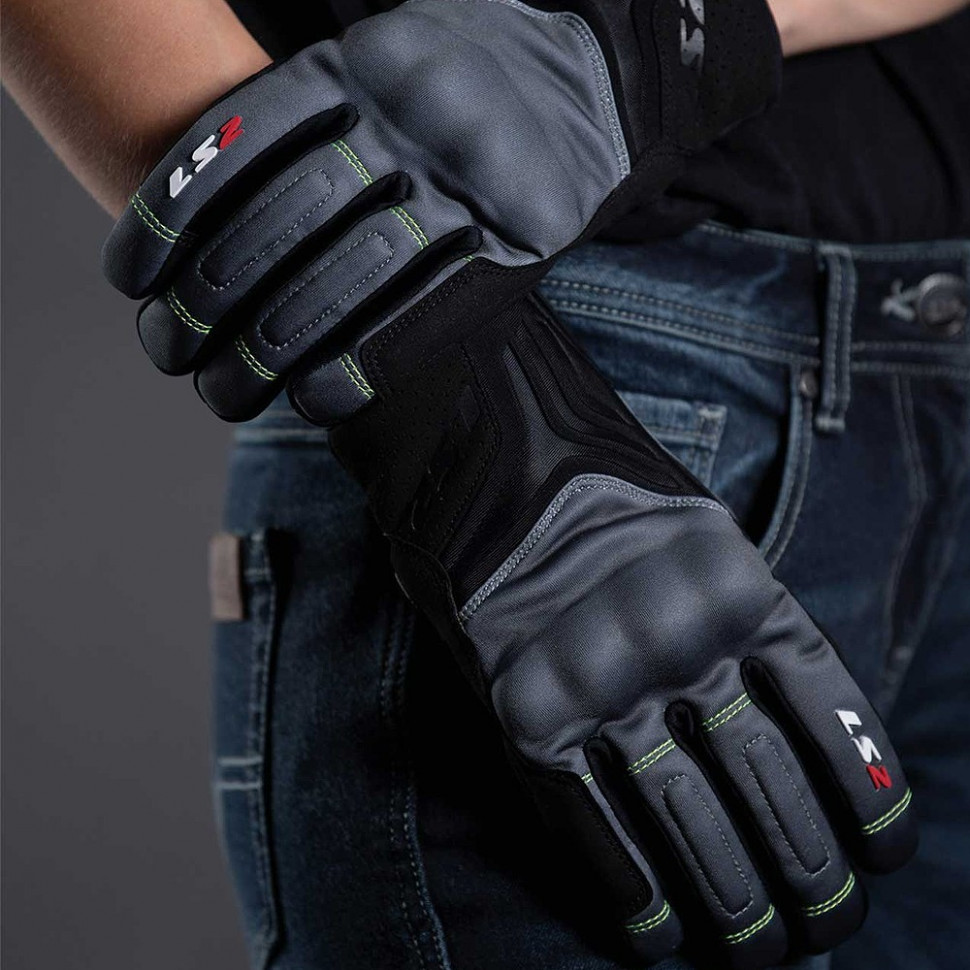 Мотоперчатки мужские LS2 Jet 2 Man Gloves Black/H-V Yellow