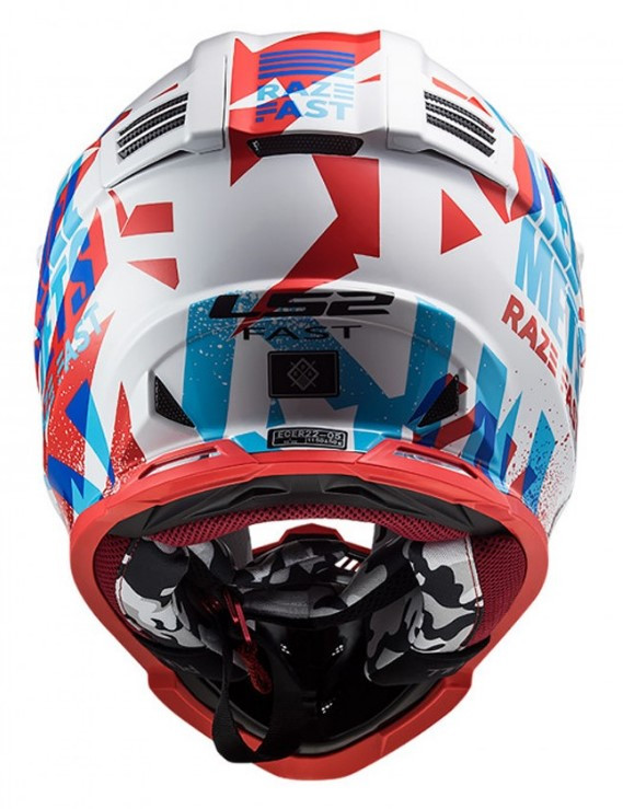 Детский мотошлем LS2 MX437 Fast Evo Mini Funky Red/White