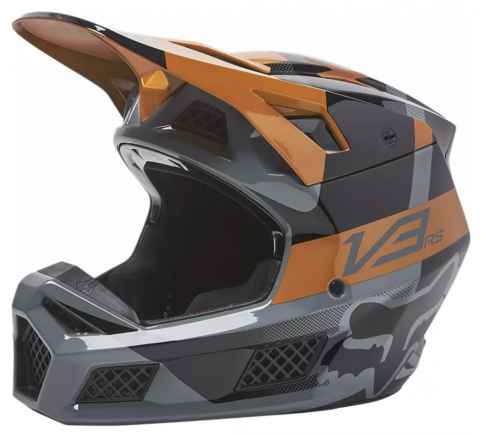 Мотошлем FOX V3 RS Riet Helmet Flo Gold