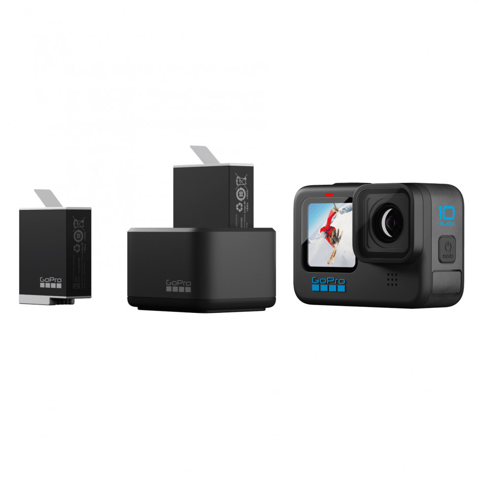 Подвійний зарядний пристрій GoPro Dual Battery Charger + Акумулятор Enduro 2 шт для Hero 12, Hero 11, Hero 10, Hero 9 (ADDBD-211)