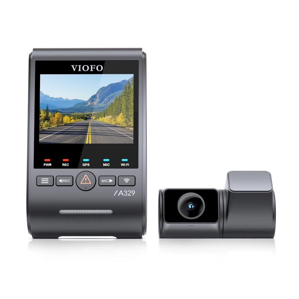 Видеорегистратор Viofo A329s 4K 60FPS + 2К c GPS и камерой заднего вида