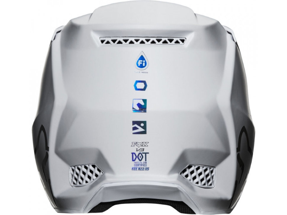 Мотошлем Fox V3 Solids Helmet White/Silver