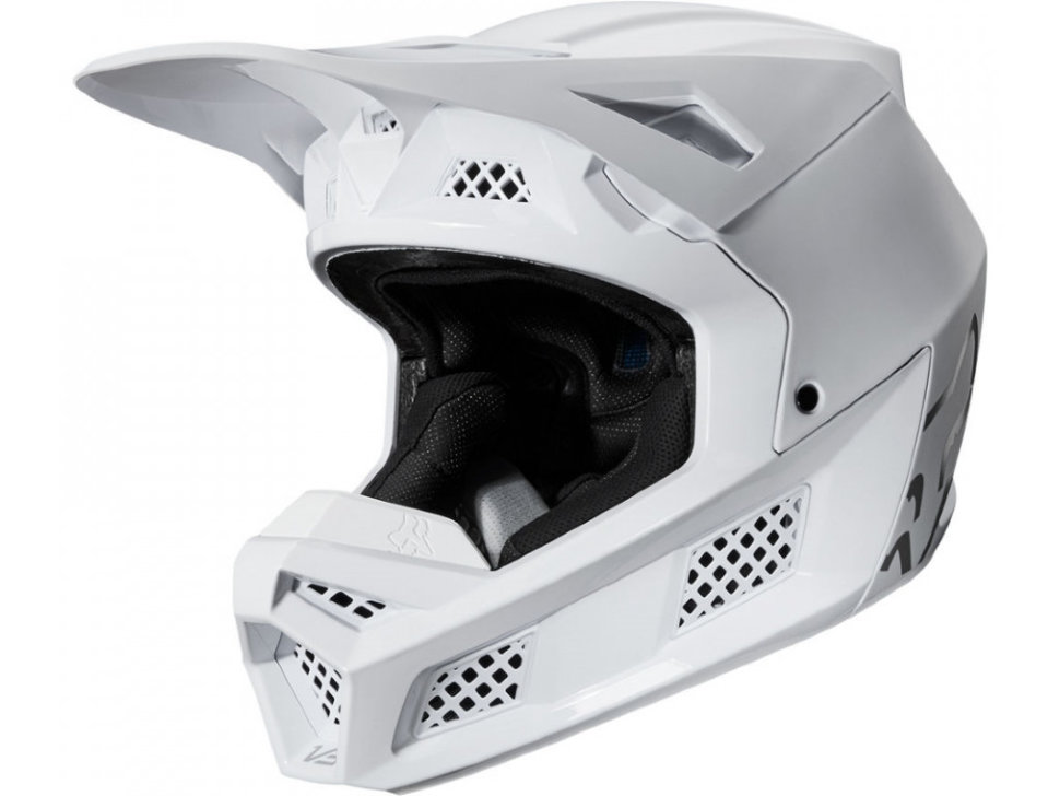Мотошлем Fox V3 Solids Helmet White/Silver