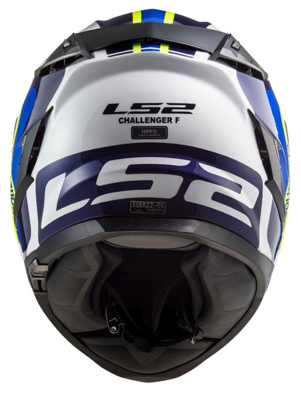 Мотошлем LS2 FF327 Challenger Galactic Gloss White/Yellow/Blue