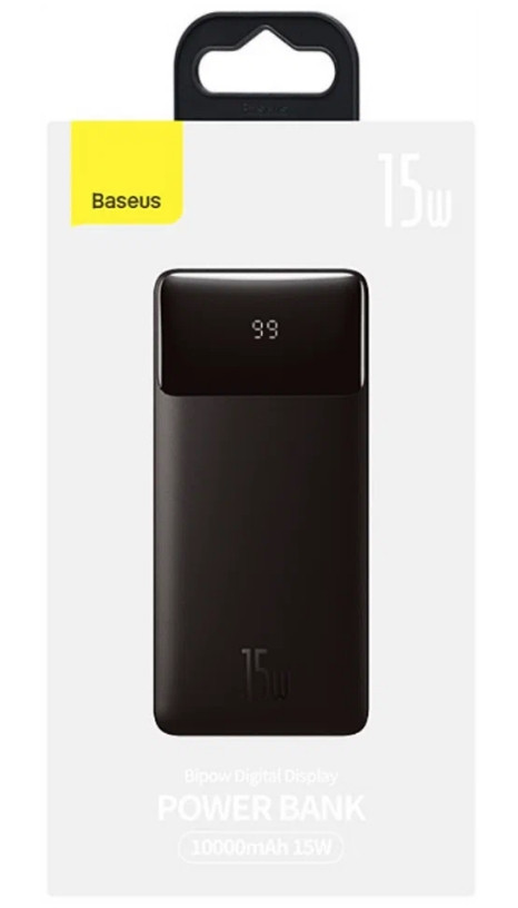 Зовнішній акумулятор Baseus Bipow Digital Display 10000mAh 15W Black (PPDML-I01)