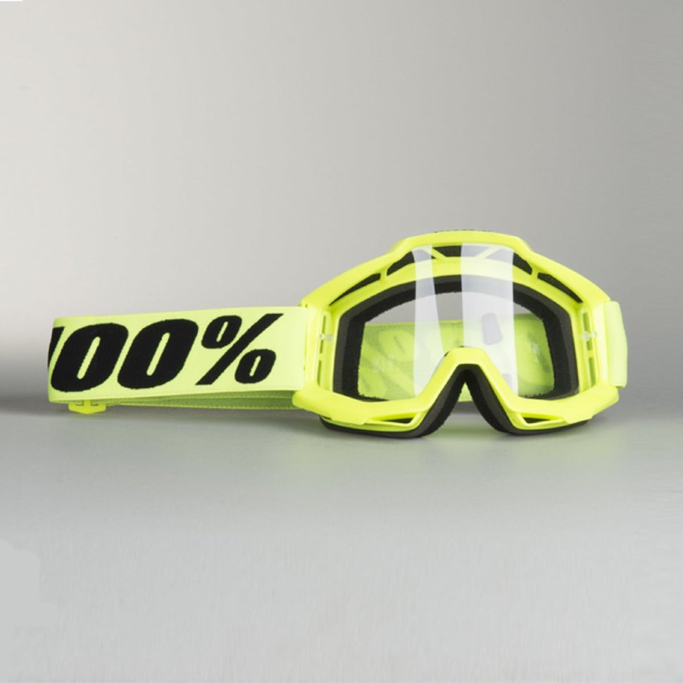 Мото очки 100% Accuri OTG Fluo Yellow Clear Lens (50204-004-02)