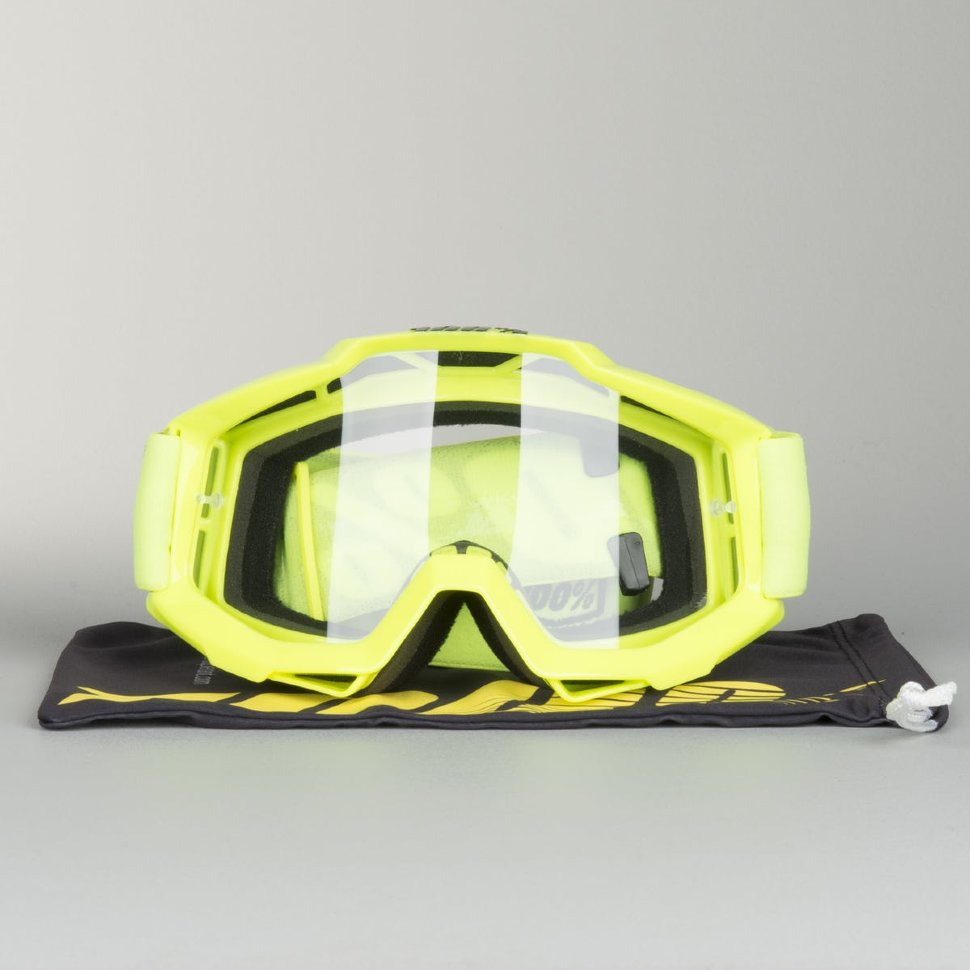 Мото очки 100% Accuri OTG Fluo Yellow Clear Lens (50204-004-02)