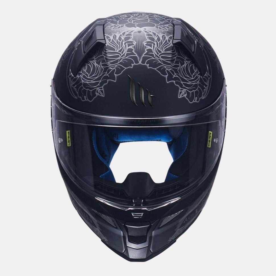 Мотошлем MT Helmets Revenge Skull&Roses Black Matt