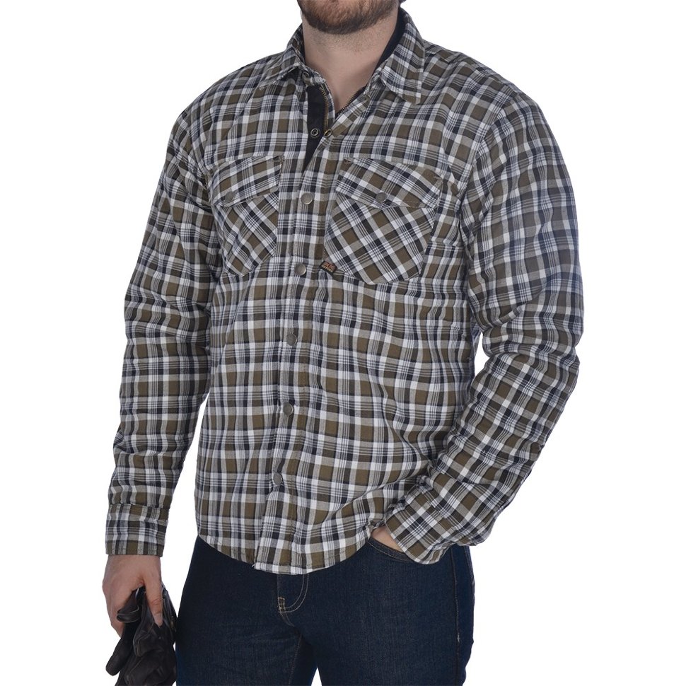 Моторубашка Oxford Kickback Shirt Checker Brown /Khaki /White