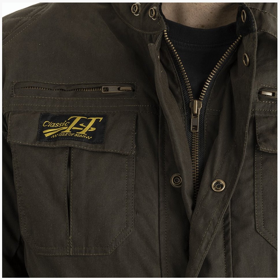 Мотокуртка чоловіча RST Classic TT Wax Short III CE Mens Textile Jacket Green