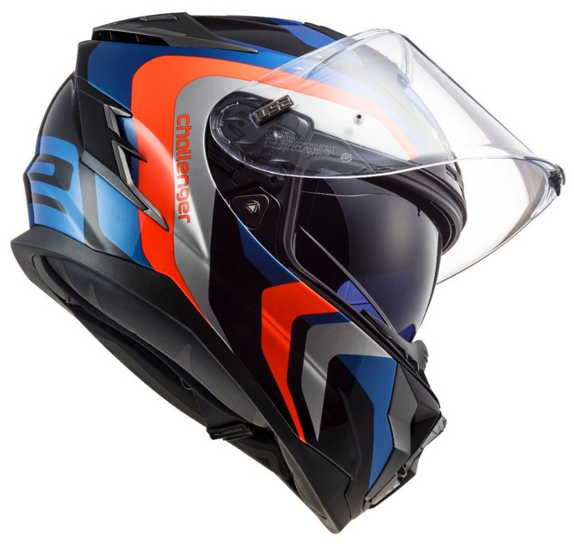Мотошлем LS2 FF327 Challenger Galactic Gloss Blue/Fluo Orange
