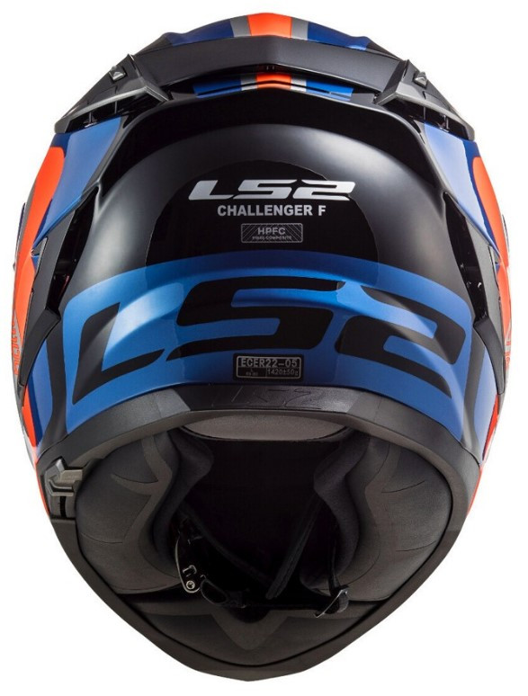 Мотошлем LS2 FF327 Challenger Galactic Gloss Blue/Fluo Orange