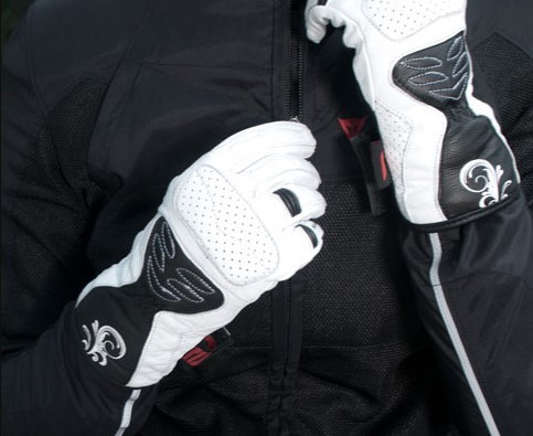 Мотоперчатки женские Shima Caldera White/Black