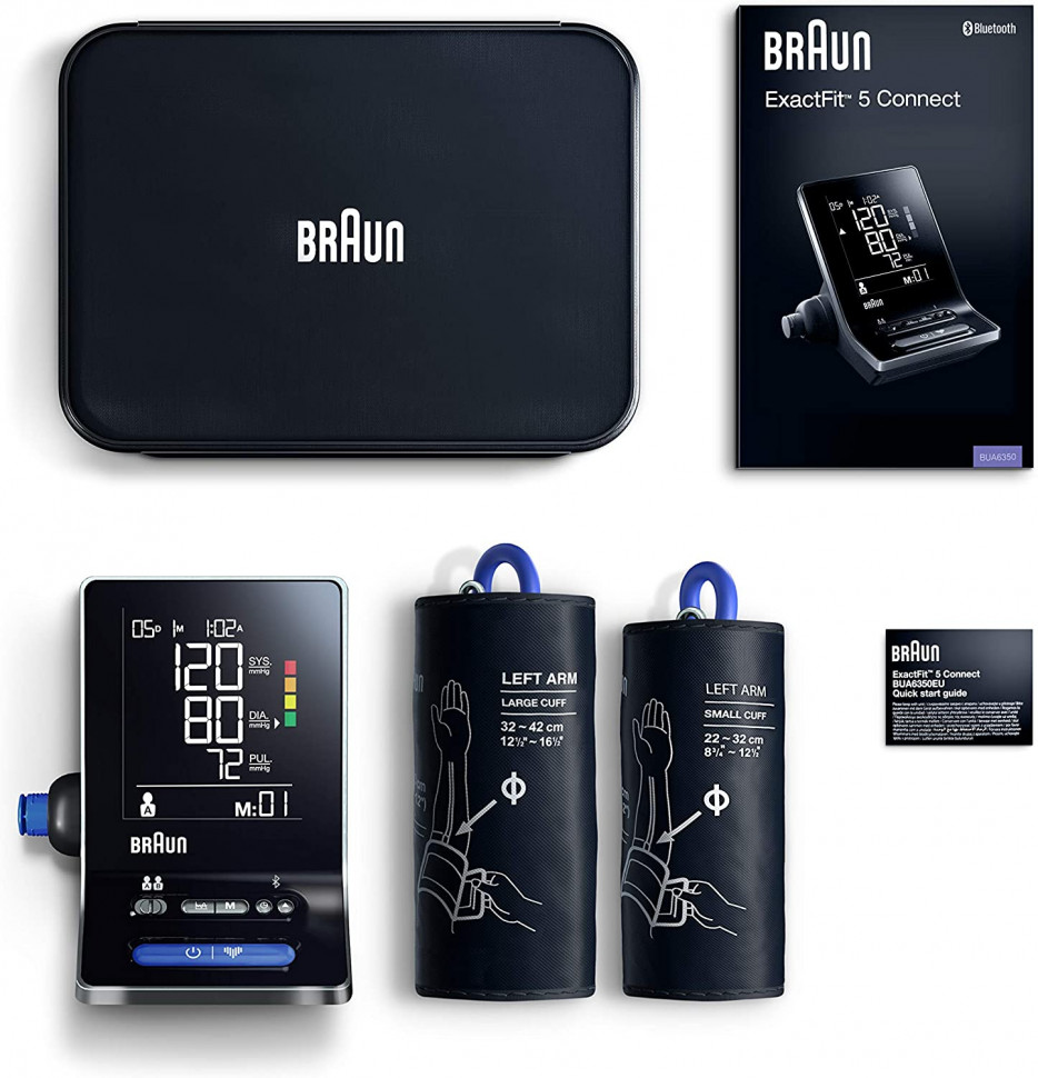 Профессиональный автоматический тонометр Braun BPM ExactFit™ 5 Connect BUA6350