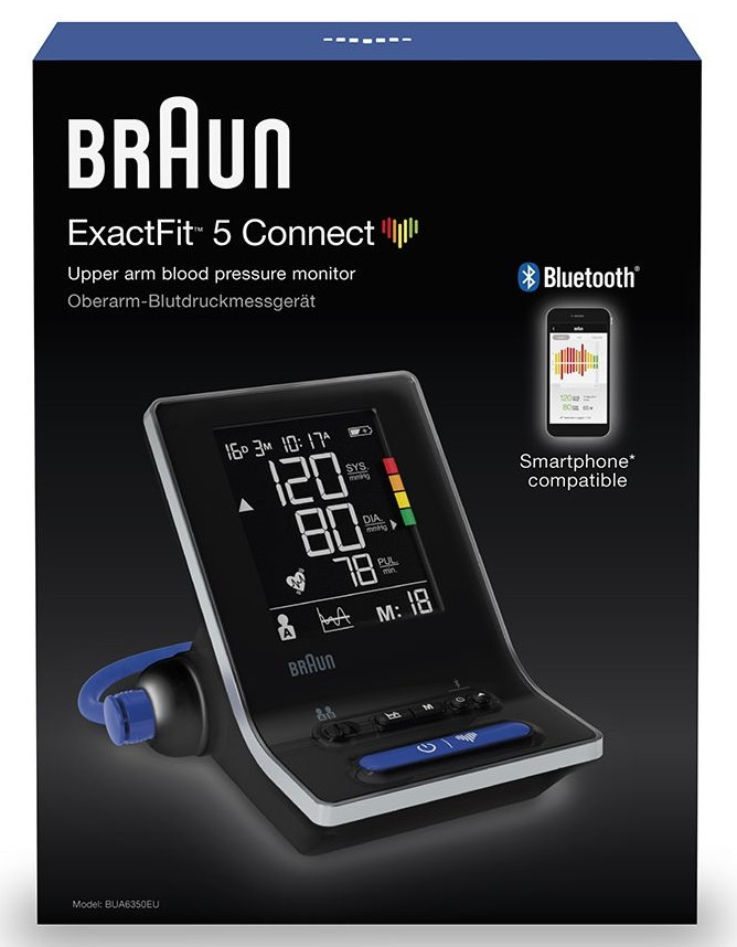 Профессиональный автоматический тонометр Braun BPM ExactFit™ 5 Connect BUA6350
