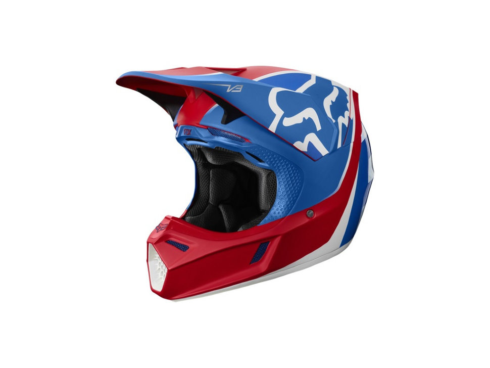 Мотошлем Fox V3 Kila Helmet ECE Blue/Red