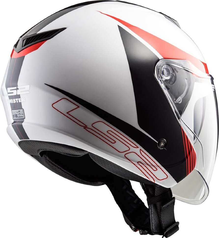 Мотошлем LS2 OF573 Twister Plane White/Black/Red