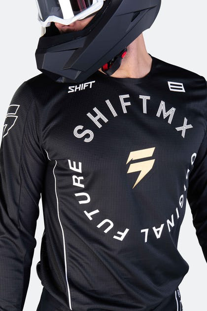 Мото джерси Shift Whit3 Vega Jersey Le Black/Gold