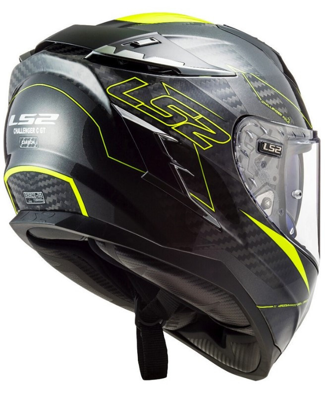 Мотошлем LS2 FF327 Challenger CT2 Fold Gloss H-V Yellow