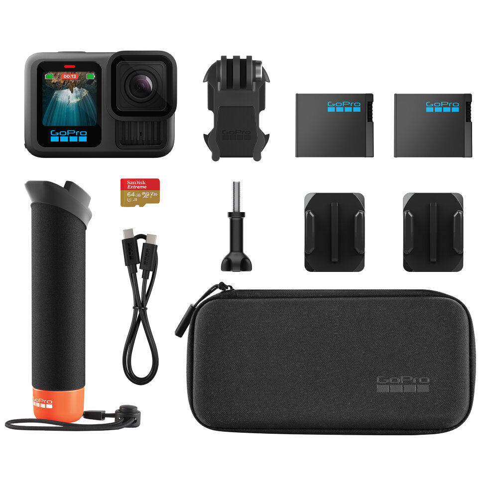 Экшн-камера GoPro Hero 13 Black + Enduro + SD Card + Handler Floating (CHDRB-131-RW)
