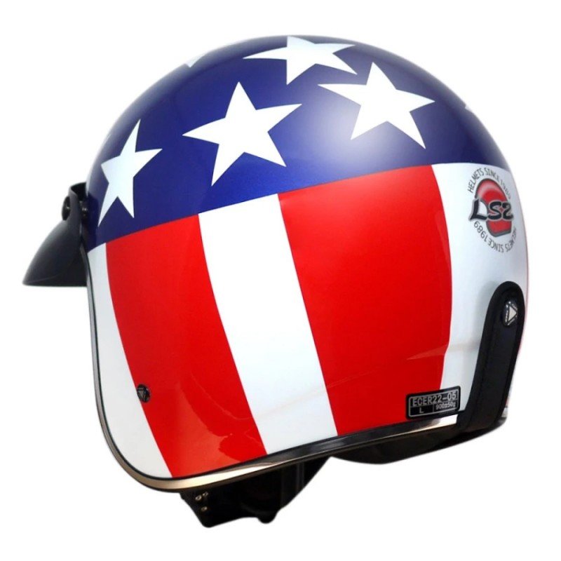 Мотошлем LS2 OF583 Easy Rider Blue/Red/White