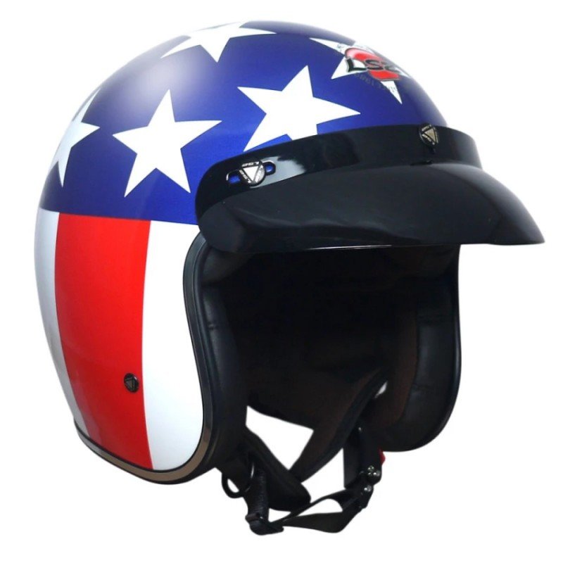 Мотошлем LS2 OF583 Easy Rider Blue/Red/White