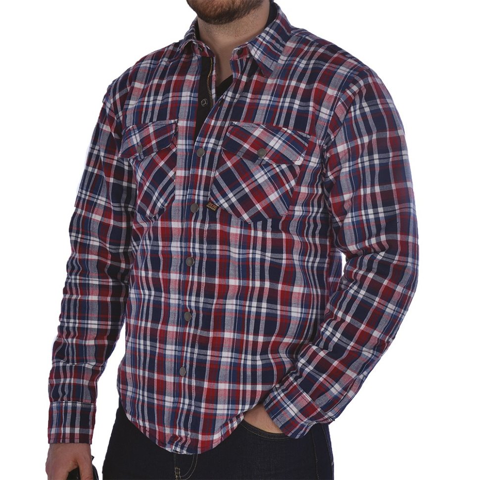 Моторубашка Oxford Kickback Shirt Checker Red/Blue