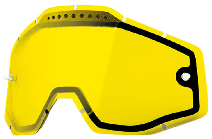 Линза к очкам Ride 100% Racecraft/Accuri/Strata Vented Dual Pane Lens Anti-Fog Yellow (51006-004-02)