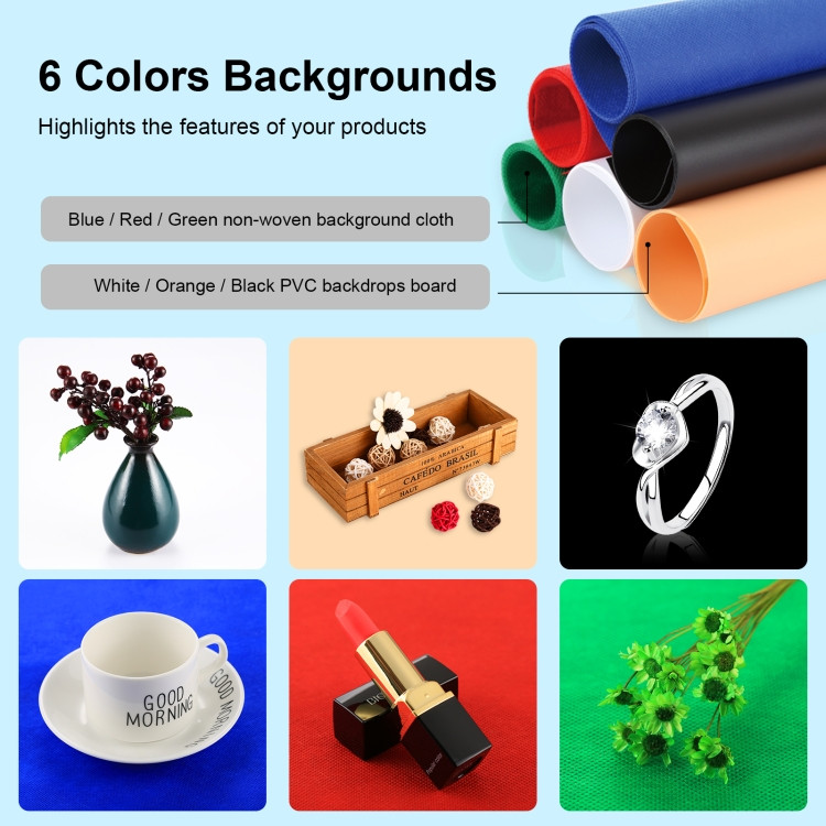 Фотобокс с подсветкой Puluz PU5060EU LED 60x60x60 см.