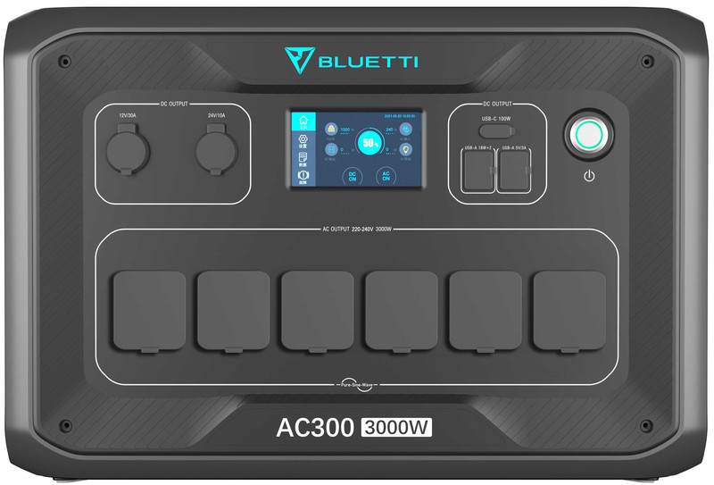 Портативный инвертор BLUETTI AC300 + аккумуляторный модуль B300 (BAC300B300) (3072 Вт·ч / 3000 Вт)