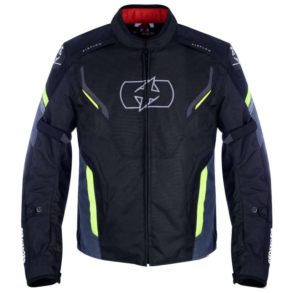 Мотокуртка мужская Oxford Melbourne 3.0 MS Short Jacket Black/Fluo