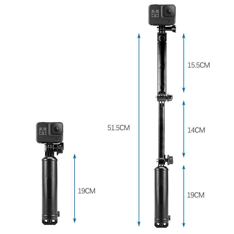 Складной монопод с плавающей ручкой MSCAM 3-WAY Floating Selfie Stick for GoPro, SJCAM