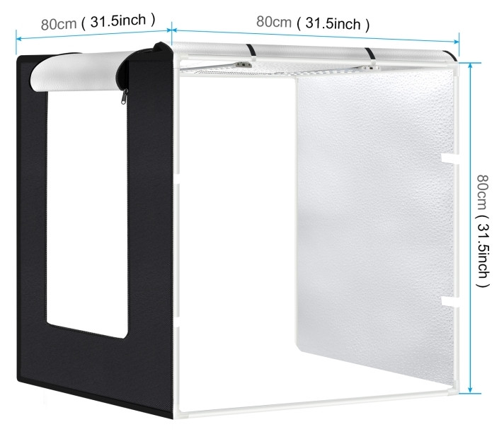 Фотобокс с подсветкой Puluz PU5080EU LED 80x80x80 см.