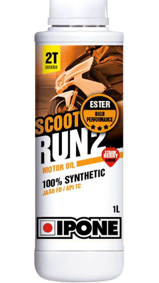 Моторне масло Ipone Scoot Run 2 1л (з ароматом полуниці)