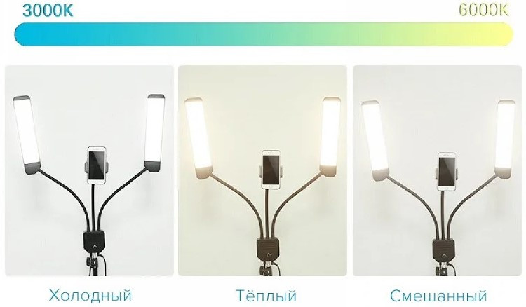 Постоянный свет для блогеров Visico RK-39 60W (58222)