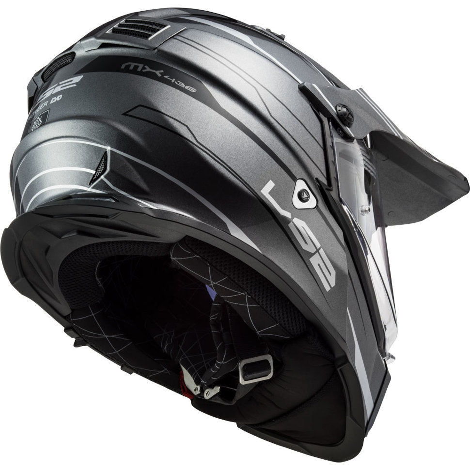 Мотошлем LS2 MX436 Pioneer Evo Knight Titanium White