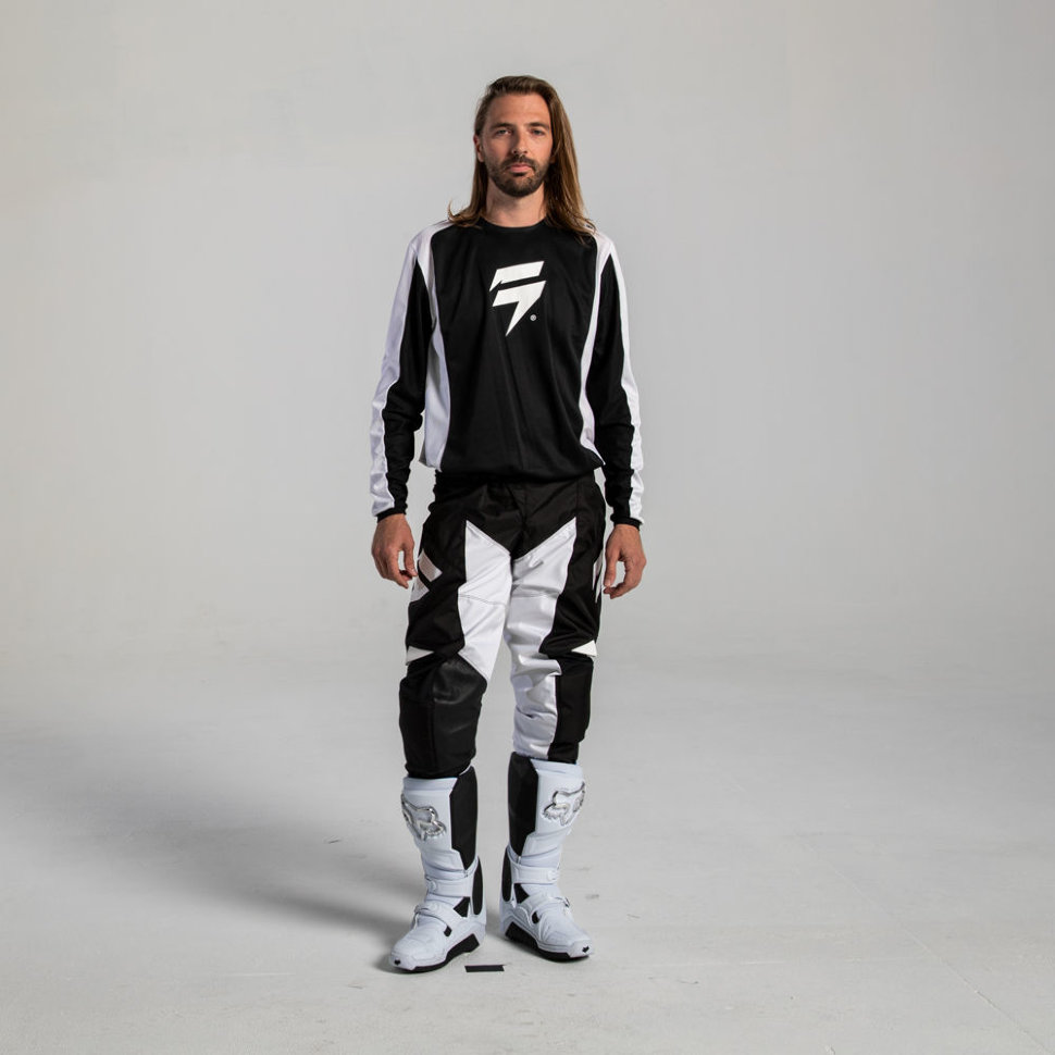 Мото джерсі Shift Whit3 Label Race Jersey 2 Black /White
