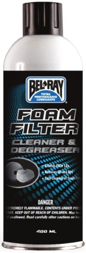 Очиститель воздушного фильтра Bel-Ray Foam Filter Cleaner Degreaser Aerosol 400мл