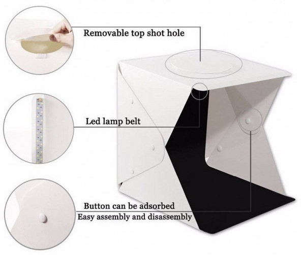 Фотобокс с подсветкой AccPro PS-02 40x40x40 см.